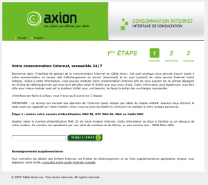 Voir la consommation modem