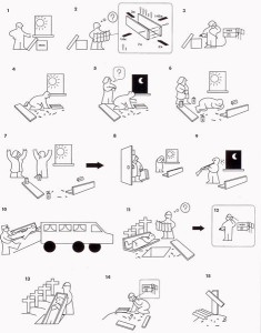 Example of IKEA Instructions manual without using any words